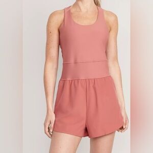 Sleeveless PowerSoft 2-in-1 Dolphin-Hem Performance Run Tenniscore Golf Romper